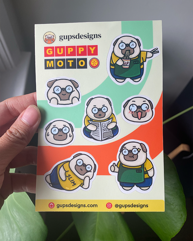 GuppyMoto Sticker Sheet