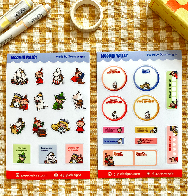 Moomin Valley Journal Sticker Sheet Pack