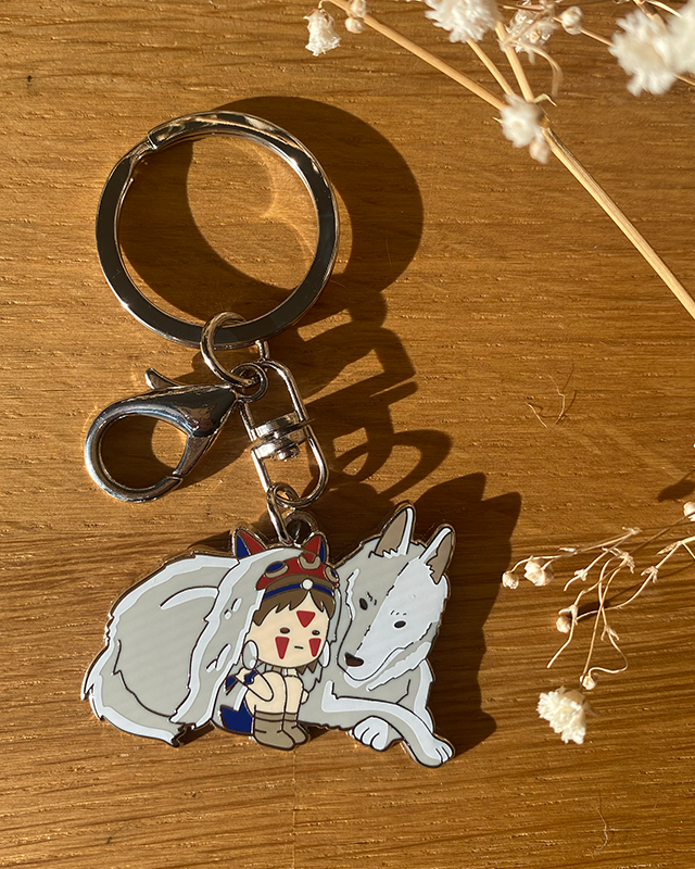 BFF Keychain - Princess and Wolf