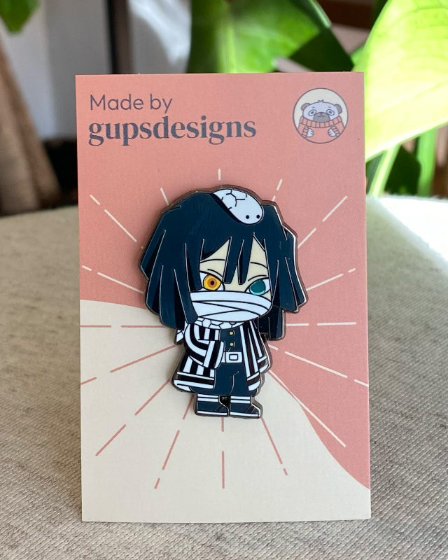 Demon offers slayer obanai iguro panel enamel pin