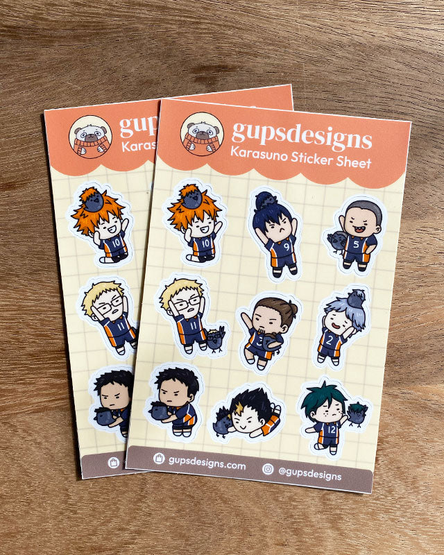 Volleyball Club Sticker Sheet