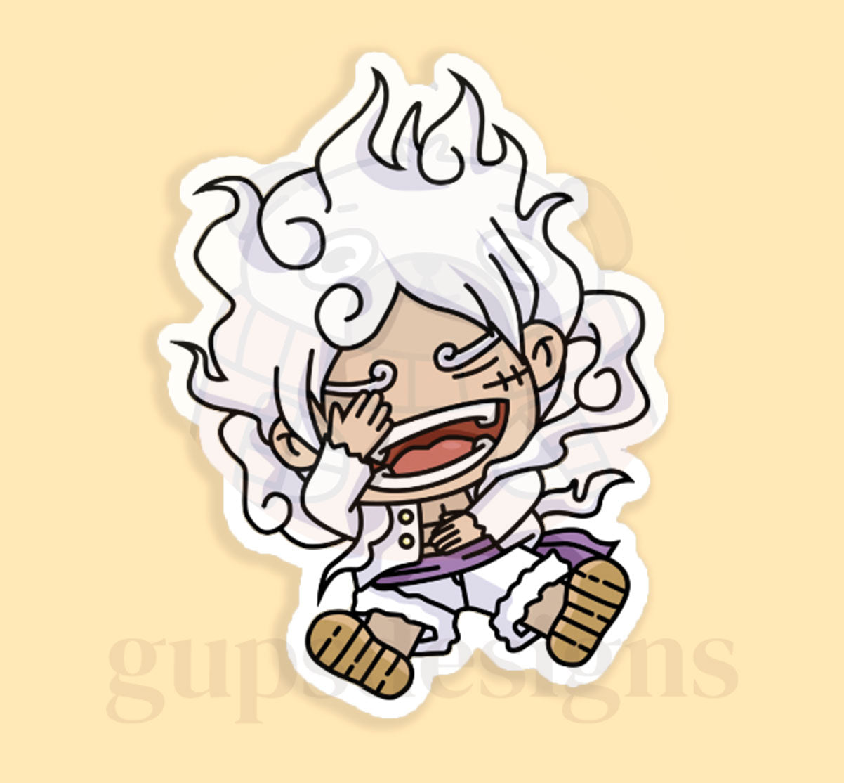 luffy gear 5 sticker Pirates Sticker