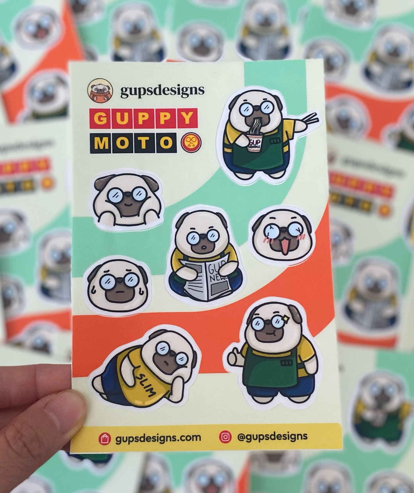 GuppyMoto Sticker Sheet