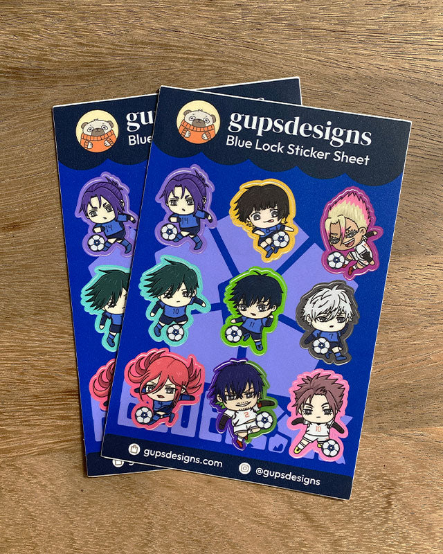 Blue Lock Sticker Sheet – Gupsdesigns