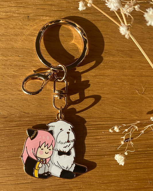BFF Keychain - Telepath Girl and Dog