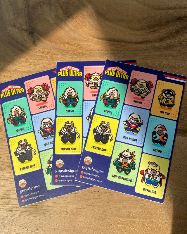 My Gup Academia Sticker Sheet