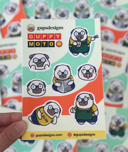 GuppyMoto Sticker Sheet